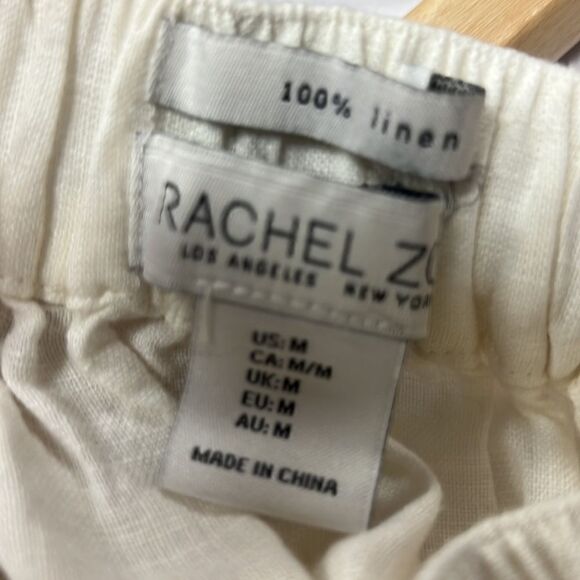 Rachel Zoe linen striped skirt with side buttons Sz M - Picture 8 of 8